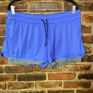 Champion Blue Layered Lined Activewear Shorts Women's Size XXL